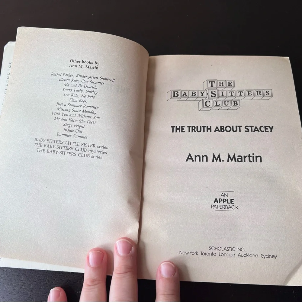 Vintage 1986 The Babysitters Club “The Truth About Stacey” by Ann M Martin